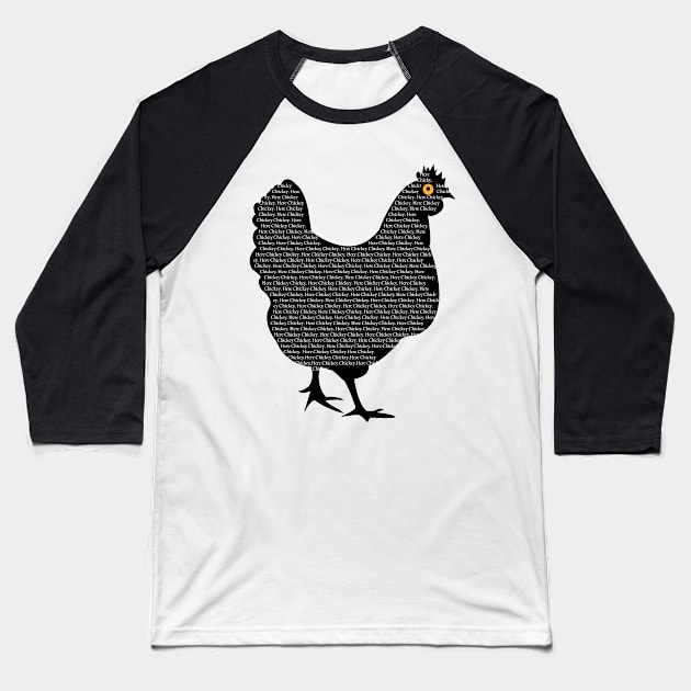 Chicken Baseball T-Shirt by DickinsonDesign